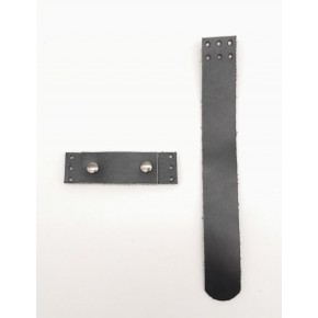 Çanta Aksesuar Siyah Gerçek Deri Kaydırmalı Çanta Kapağı Füme Metalli