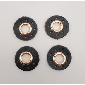 Çanta Aksesuar Siyah Gerçek Derili 4 lü Kuşgözü Light Gold