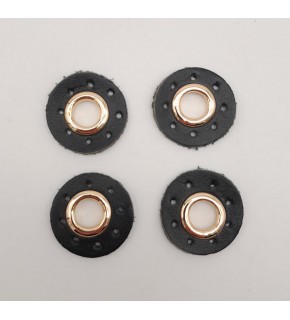 Çanta Aksesuar Siyah Gerçek Derili 4 lü Kuşgözü Light Gold