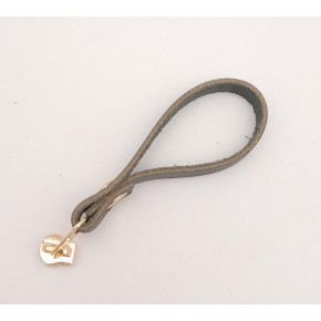 Çanta Aksesuar Siyah Gerçek Derili Light Gold Döngülü Fermuar Başı