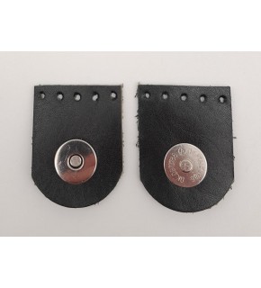 Çanta Aksesuar Siyah Gerçek Derili Tek Dikim Mıknatıslı Çıtçıt Gümüş Metalli