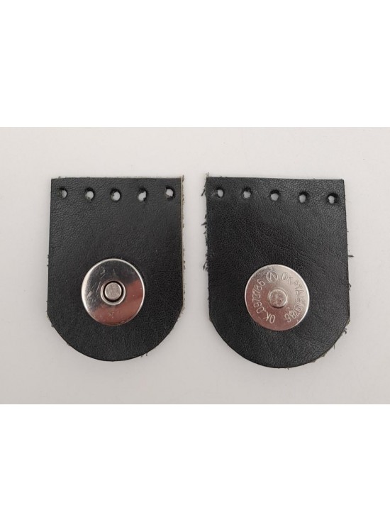 Çanta Aksesuar Siyah Gerçek Derili Tek Dikim Mıknatıslı Çıtçıt Gümüş Metalli