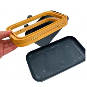 Çanta Aksesuar Siyah Köşeli Toplu Ahşap Çanta Kalıbı