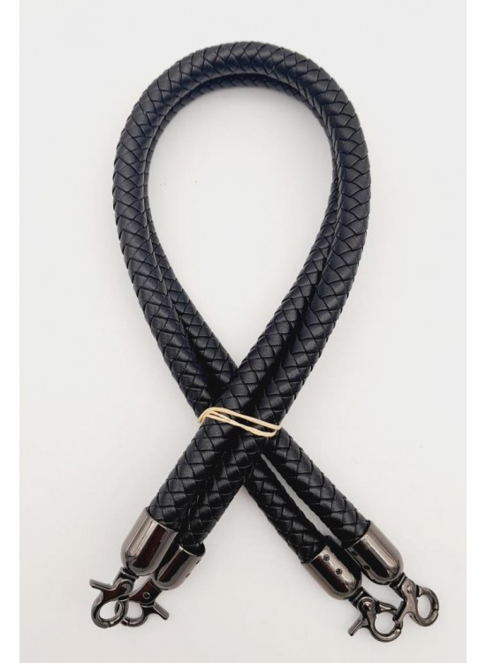 Çanta Aksesuar Siyah Örme Çanta Sapı Füme Metal Çanta Aksesuar Siyah Örme Çanta Sapı Füme Metal