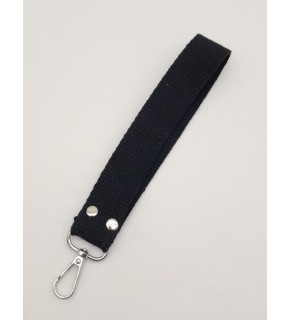 Çanta Aksesuar Siyah Pamuklu Kolon Elcik Gümüş Metalli