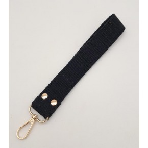 Çanta Aksesuar Siyah Pamuklu Kolon Elcik Light Gold Metalli