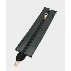 Çanta Aksesuar Siyah Renk 28 Cm Derili Fermuar Light Gold Metalli