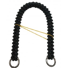 Çanta Aksesuar Siyah Renk 39 cm Boncuklu  Çanta Sapı Füme Metalli