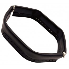 Çanta Aksesuar Siyah Renk Derili Metal Çanta Ağzı 22 Cm (Gizli Burs)