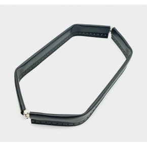 Çanta Aksesuar Siyah Renk Derili Metal Çanta Ağzı 33 Cm