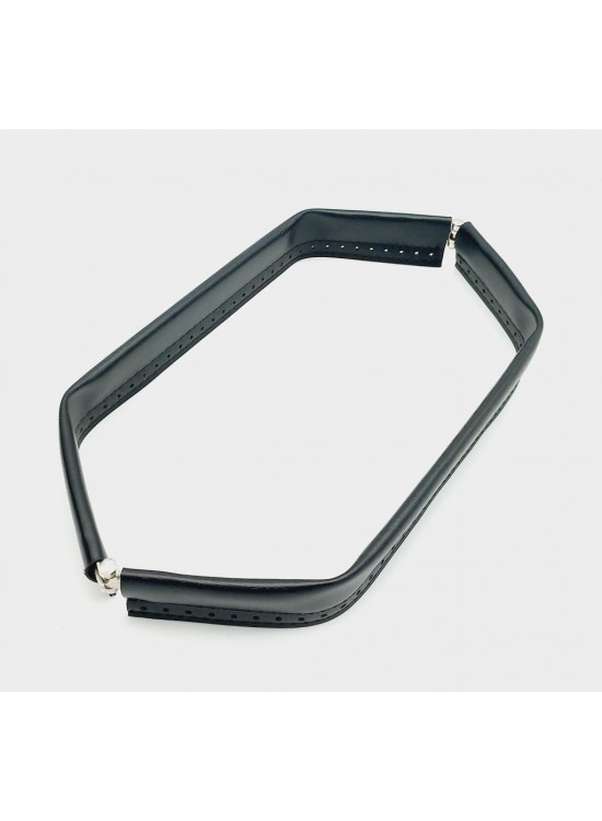 Çanta Aksesuar Siyah Renk Derili Metal Çanta Ağzı 33 Cm Çanta Aksesuar Siyah Renk Derili Metal Çanta Ağzı 33 Cm