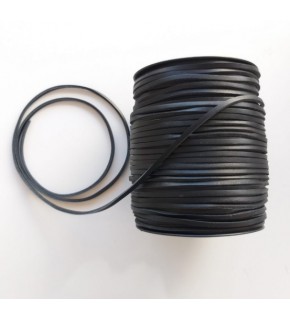 Çanta Aksesuar Siyah Renk Gerçek Deri 3 Mm Metrelik Deri İp