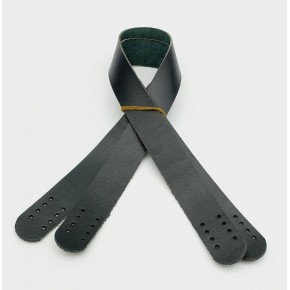 Çanta Aksesuar Siyah Renk Gerçek Deri 60X3 Cm Çift Sap