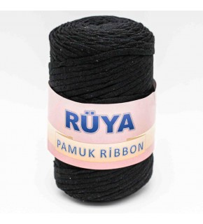Çanta Aksesuar Siyah Renk Pamuk Ribbon No:7