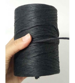 Çanta Aksesuar Siyah Renk Rafya İp