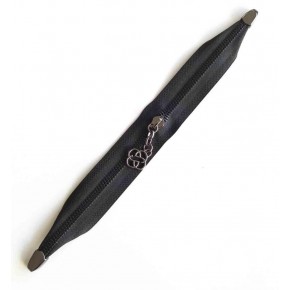 Çanta Aksesuar Siyah Renk Stoplu Fermuar Füme Metal 35 Cm