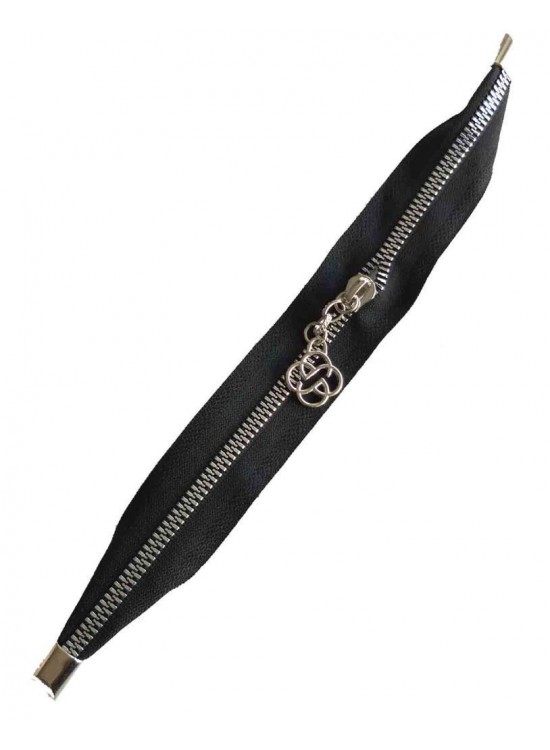 Çanta Aksesuar Siyah Renk Stoplu Fermuar Gümüş Metal 35 Cm