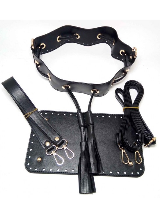 Çanta Aksesuar Siyah  Renk Torba Çanta Seti