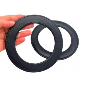 Çanta Aksesuar Siyah Renk Yuvarlak 13.5 cm Suni Deri Çanta Sapı