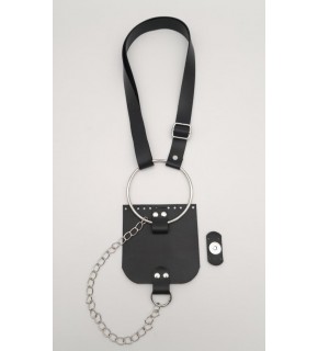 Çanta Aksesuar Siyah Suni Deri Halkalı Model Kapaklı Set Gümüş Metalli