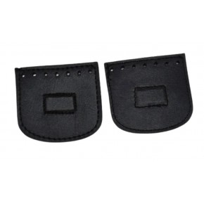 Çanta Aksesuar Siyah Suni Derili Tek Dikim Gizli Mıknatıs(Dikdörtgen Mıknatıslı)