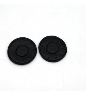 Çanta Aksesuar Siyah Suni Derili Yuvarlak  Gizli  Mıknatıs