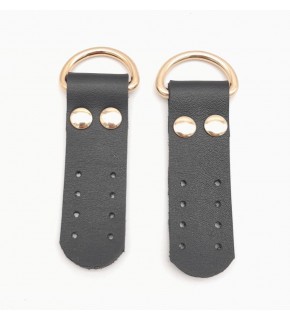 Çanta Aksesuar Siyah Tek Kat Suni Deri Sapucu Böce Light Gold Metalli