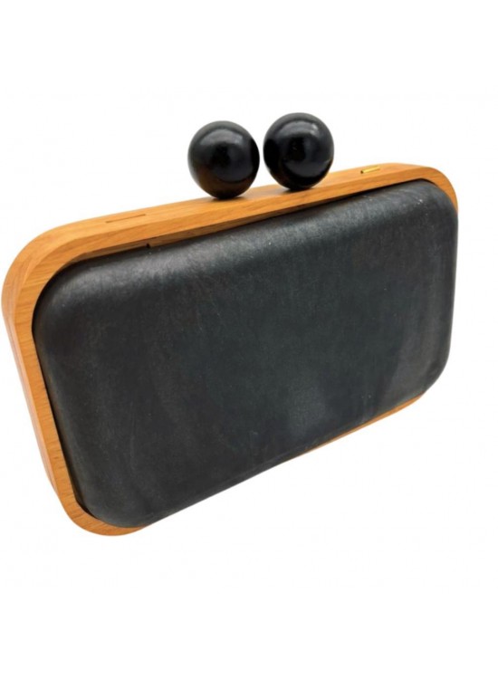 Çanta Aksesuar Siyah Toplu Ahşap Çanta Kalıbı