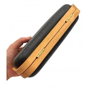 Çanta Aksesuar Siyah Toplu Ahşap Çanta Kalıbı