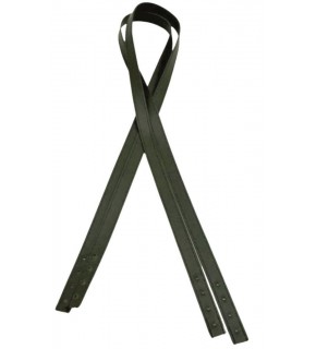 Çanta Aksesuar Slim Model 70x1.2 cm Suni Deri Haki Yeşil Renk Çift Çanta Sapı