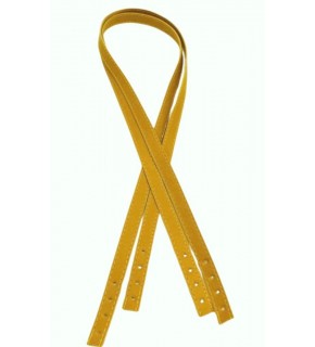 Çanta Aksesuar Slim Model 70x1.2 cm Suni Deri Hardal Sarı Renk Çift Çanta Sapı