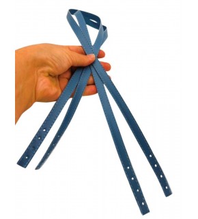 Çanta Aksesuar Slim Model 70x1.2 cm Suni Deri Kot Mavi Renk Çift Çanta Sapı