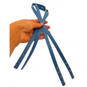 Çanta Aksesuar Slim Model 70x1.2 cm Suni Deri Kot Mavi Renk Çift Çanta Sapı