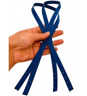 Çanta Aksesuar Slim Model 70x1.2 cm Suni Deri Saks Mavi Renk Çift Çanta Sapı