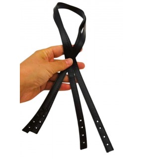 Çanta Aksesuar Slim Model 70x1.2 cm Suni Deri Siyah Renk Çift Çanta Sapı