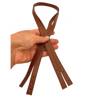 Çanta Aksesuar Slim Model 70x1.2 cm Suni Deri Taba Renk Çift Çanta Sapı