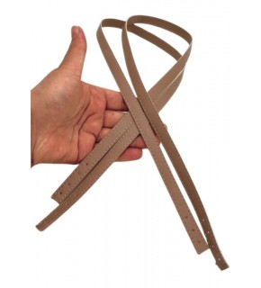 Çanta Aksesuar Slim Model 70x1.2 cm Suni Deri Vizon Renk Çift Çanta Sapı