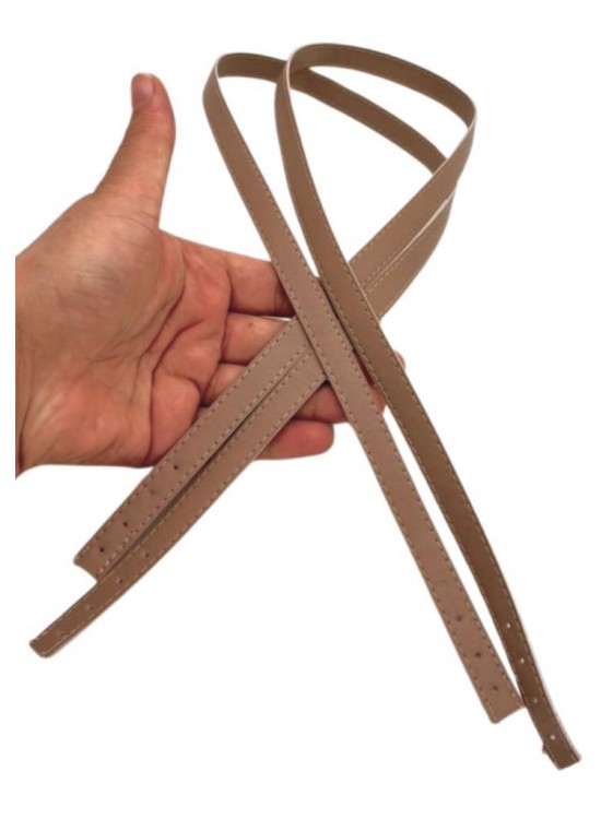 Çanta Aksesuar Slim Model 70x1.2 cm Suni Deri Vizon Renk Çift Çanta Sapı Çanta Aksesuar Slim Model 70x1.2 cm Suni Deri Vizon Renk Çift Çanta Sapı