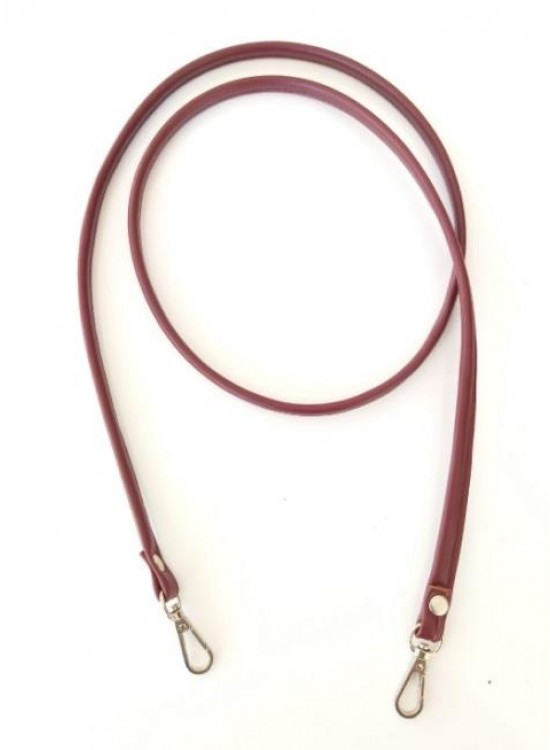 Çanta Aksesuar Spagetti Model Çanta Sapı Bordo Renk Gümüş Metal