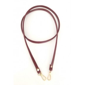 Çanta Aksesuar Spagetti Model Çanta Sapı Bordo Renk Light Gold Metal