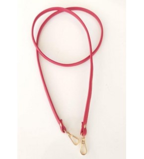 Çanta Aksesuar Spagetti Model Çanta Sapı Kırmızı Renk Light Gold Metal