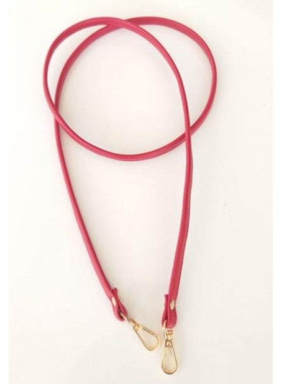 Çanta Aksesuar Spagetti Model Çanta Sapı Kırmızı Renk Light Gold Metal