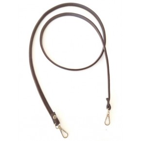 Çanta Aksesuar Spagetti Model Çanta Sapı Koyu Kahve Renk Gümüş Metal