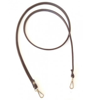 Çanta Aksesuar Spagetti Model Çanta Sapı Koyu Kahve Renk Gümüş Metal