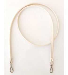 Çanta Aksesuar Spagetti Model Çanta Sapı Krem Renk Gümüş Metal