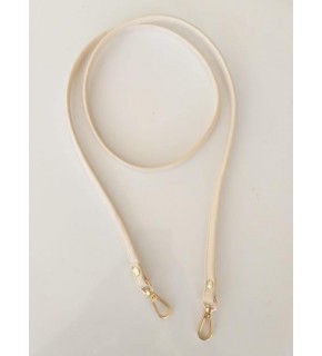 Çanta Aksesuar Spagetti Model Çanta Sapı Krem Renk Light Gold Metal