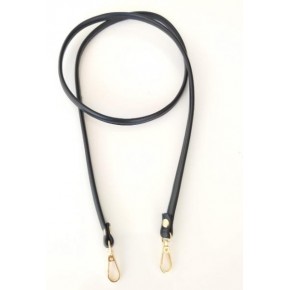 Çanta Aksesuar Spagetti Model Çanta Sapı Siyah Renk Light Gold Metal