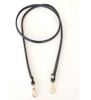 Çanta Aksesuar Spagetti Model Çanta Sapı Siyah Renk Light Gold Metal