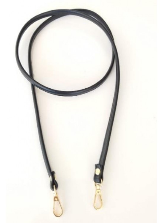 Çanta Aksesuar Spagetti Model Çanta Sapı Siyah Renk Light Gold Metal