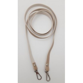 Çanta Aksesuar Spagetti Model Dikişsiz Çanta Sapı Bej Renk Gümüş Metal